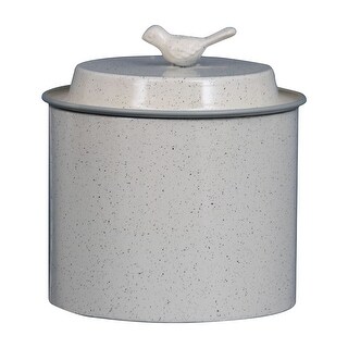Foreside Box Foreside Home & Garden Off-White Enamel Metal Lidded Decorative Storage ...