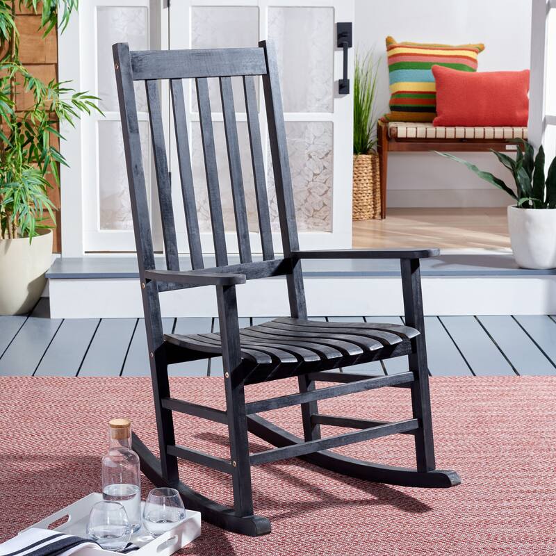SAFAVIEH Outdoor Marilijn Acacia Wood Rocking Chair - 26W x 45D x 34H
