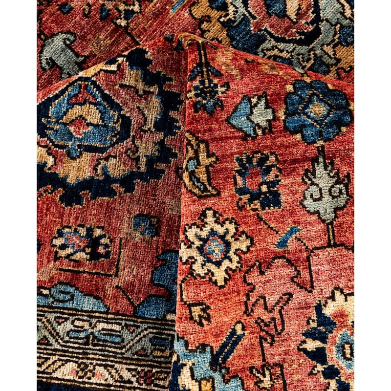 Serapi One-of-a-Kind Hand-Knotted Area Rug - Red - 9' 0" x 11' 10"