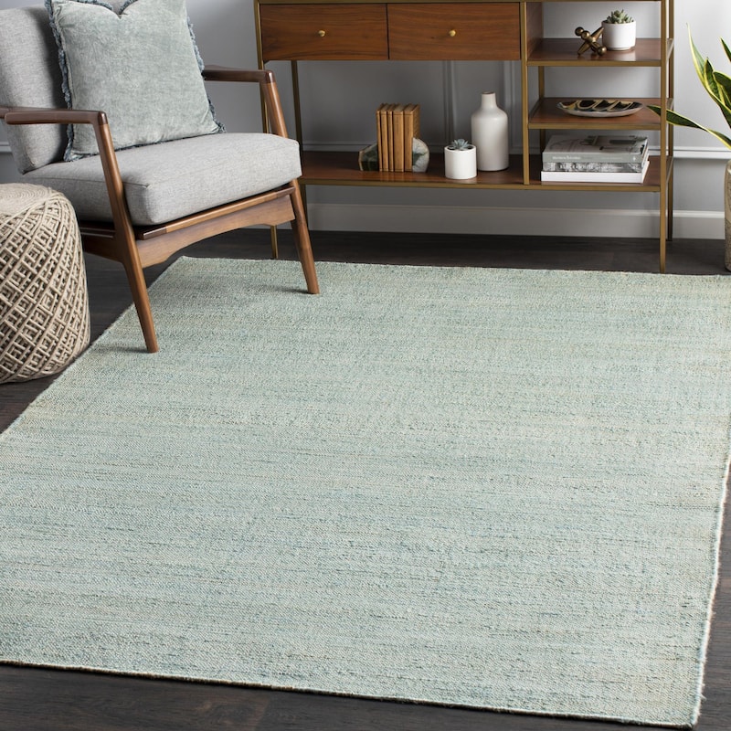 Alvito Country Solid Area Rug - 6' x 9' - Sage