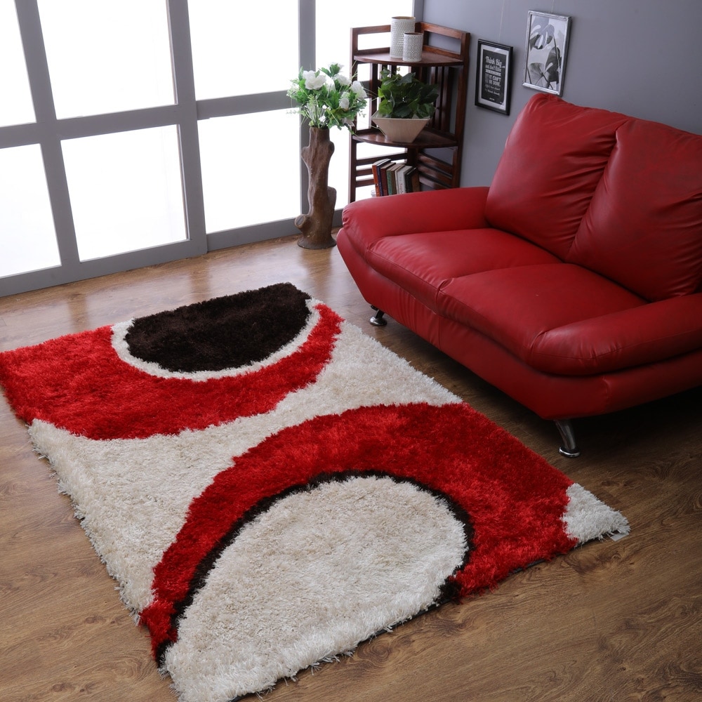 Red Heart Black Cat Tufted Rug