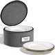 preview thumbnail 2 of 12, Sorbus China Storage Dinnerware Organizer for Dessert Plate with Lid (Holds Service for 12) with Felt Protectors (1 Piece) Grey