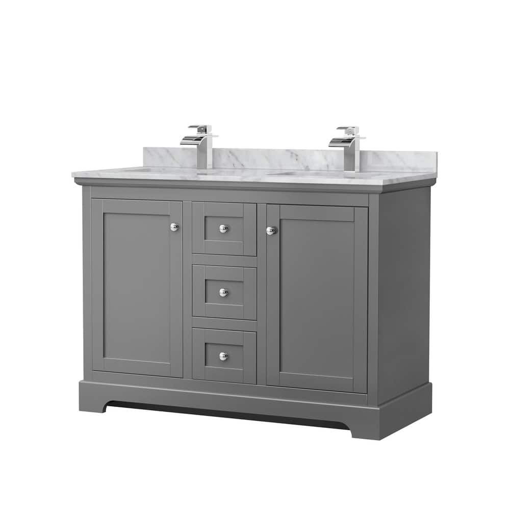 Wyndham Collection Avery 48" Free Standing Double Basin Vanity Set