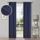 preview thumbnail 68 of 168, Superior Linen Washable Room Darkening Curtains, Set of 2 Panels 26" x 84" - Navy Blue