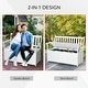 preview thumbnail 12 of 16, Outsunny 47" Wooden Outdoor Storage Bench with Removable Waterproof Lining