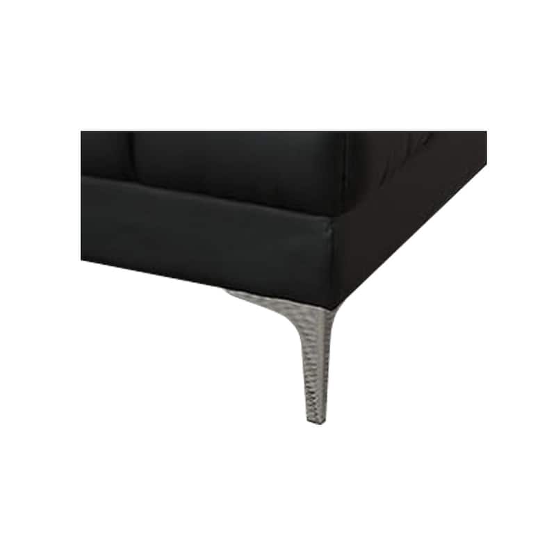Tufted Bonded Leather Ottoman
