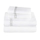 preview thumbnail 2 of 9, Superior Egyptian Cotton Embroidered Scroll 4 Piece Sheet Set