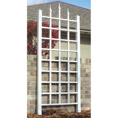 DuraTrel Camelot 28" x 64" White Vinyl Trellis