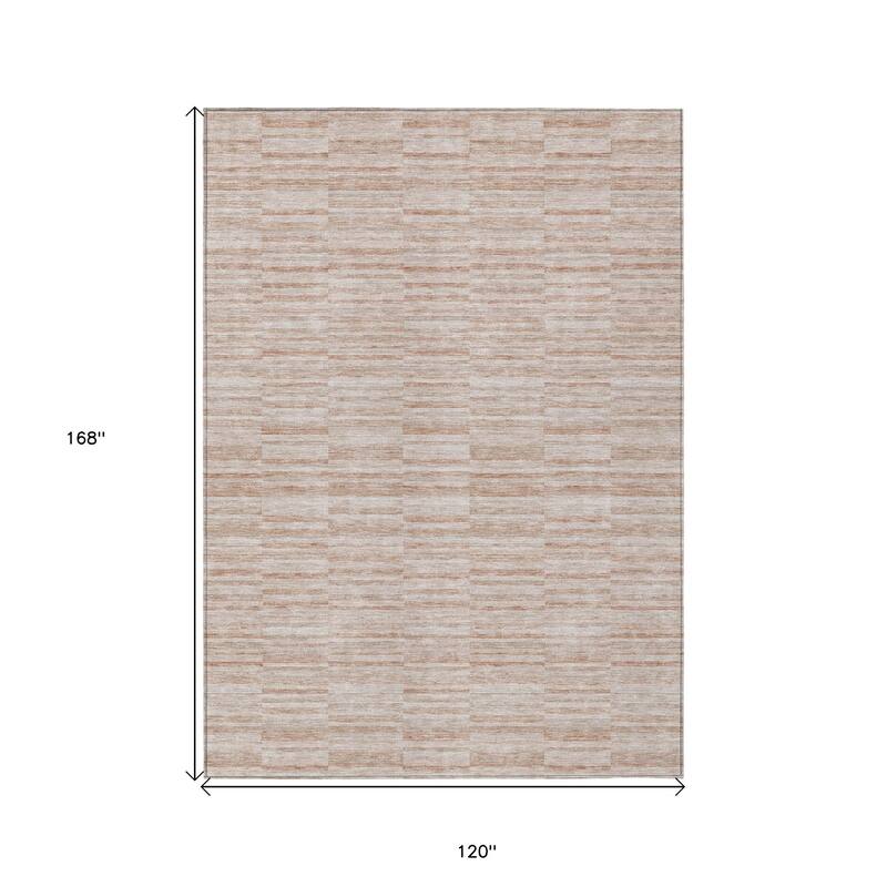 HomeRoots Striped Transitional Rectangle Outdoor Rug