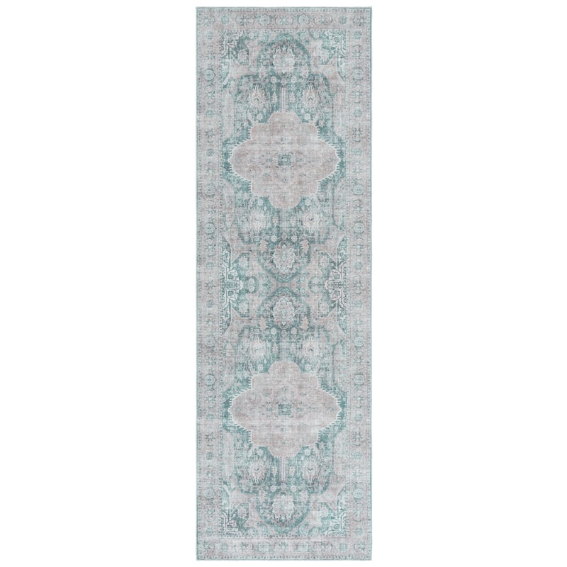 SAFAVIEH Arizona Anneheide Vintage Rug - 2'6" x 8' Runner - Sage/Grey