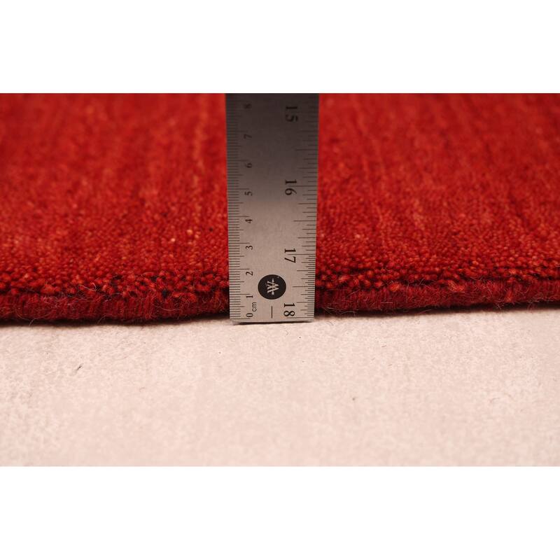ECARPETGALLERY Hand Loomed Kashkuli Gabbeh Red Wool Rug - 5'0 x 7'9