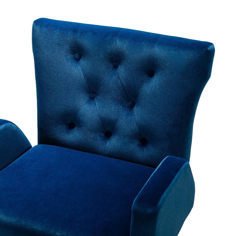 Loreto Modern Tufted Velvet Swivel chair with Adjustable Height Set of 2 by HULALA HOME