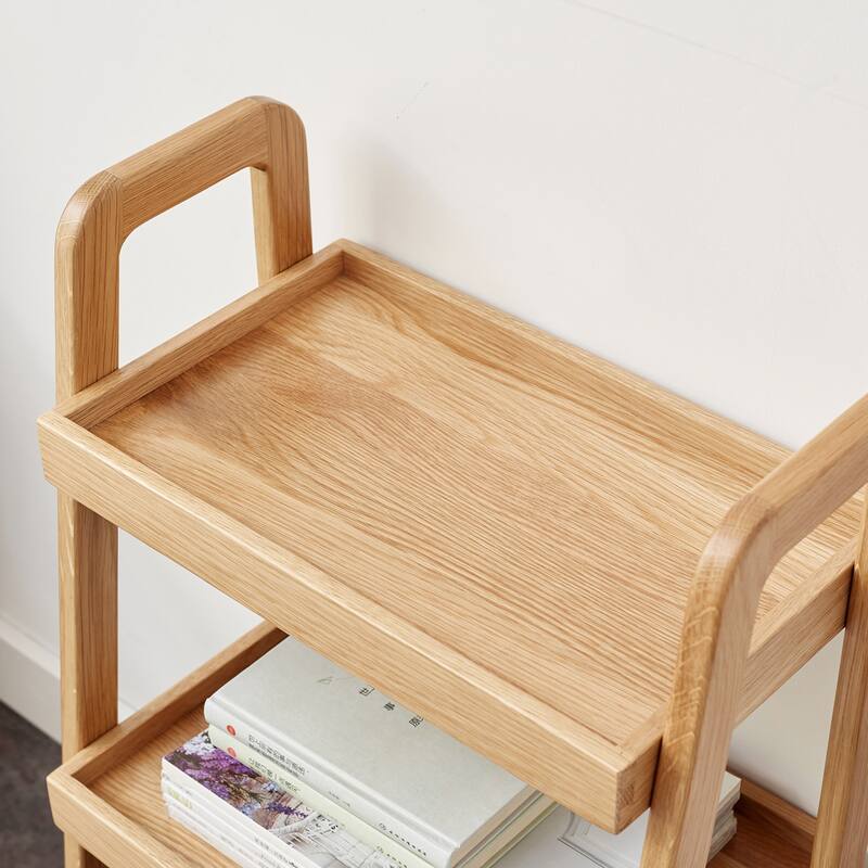 Storage Bench, 3-Tier Beech Wood Shoe Rack for Entryway, Premium Storage Organizer