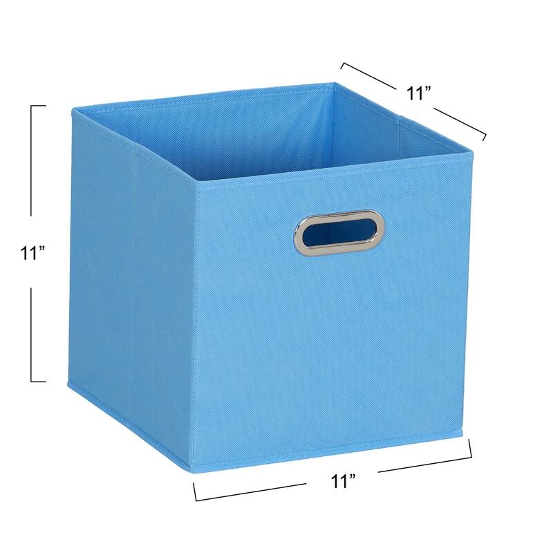 Household Essentials Open Fabric Cube Storage Bins, Set of 6