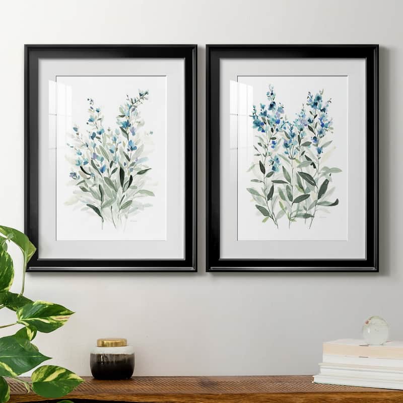 Delicate Blue Botanical I Premium Framed Print - Ready to Hang
