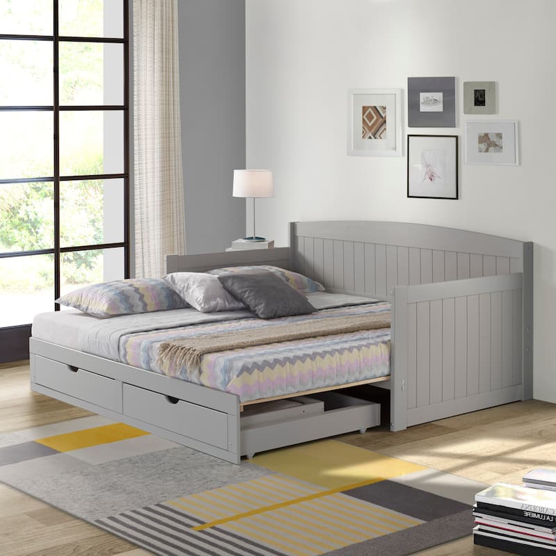 Harmony Daybed with King Conversion - Dove Gray