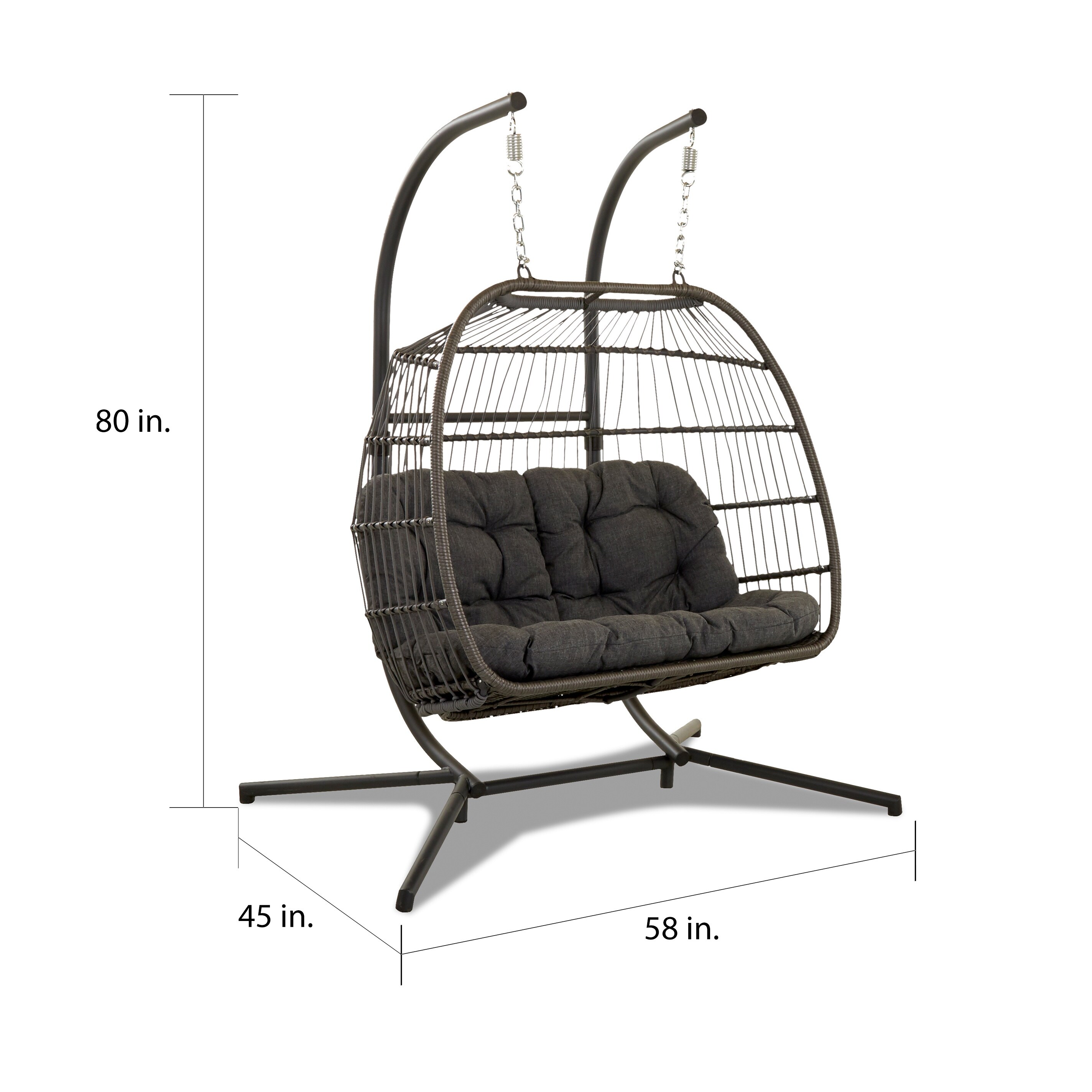 Shop Carova Double Hanging Chair By Avenue 405 N A On Sale Overstock 28877102