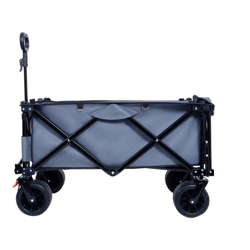 Foldable Wagon with Extended Tailgate and Wheels - N/A