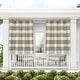 preview thumbnail 39 of 41, ATI Home Indoor/Outdoor Stripe Grommet Top Curtain Panel Pair