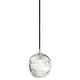 preview thumbnail 1 of 3, Kovacs P5591-L Hail 4" Wide LED Mini Pendant with Clear Glass Polished Nickel