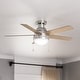 preview thumbnail 1 of 18, Hunter 46" Anslee Low Profile Ceiling Fan with LED Light Kit and Pull Chain Brushed Nickel