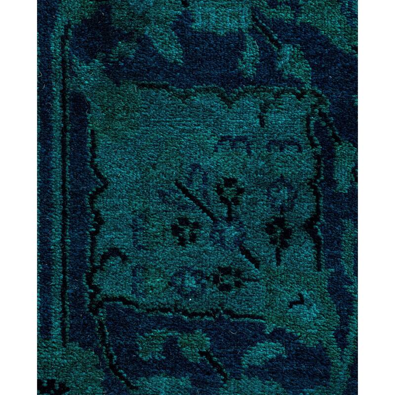 Overdyed One-of-a-Kind Hand-Knotted Area Rug - Green - 3' 1" x 5' 2"
