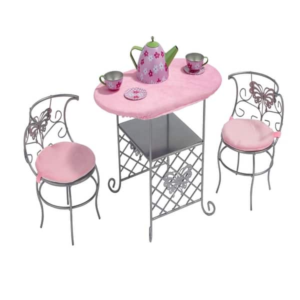Badger Basket Tea Time Metal Doll Table And Chair Set With Accessories 14 X 7 75 X 10 25 Overstock 31932991
