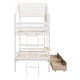 preview thumbnail 12 of 10, White Twin over Twin Solid Wood Bunk Bed with Drawers, Storage Box, and Roof
