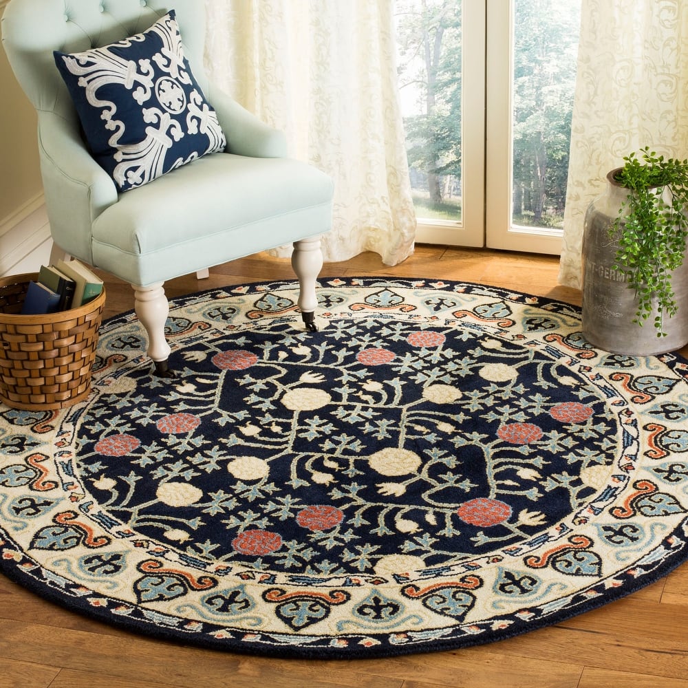SAFAVIEH Handmade Heritage Whirwind Traditional Oriental Wool Rug