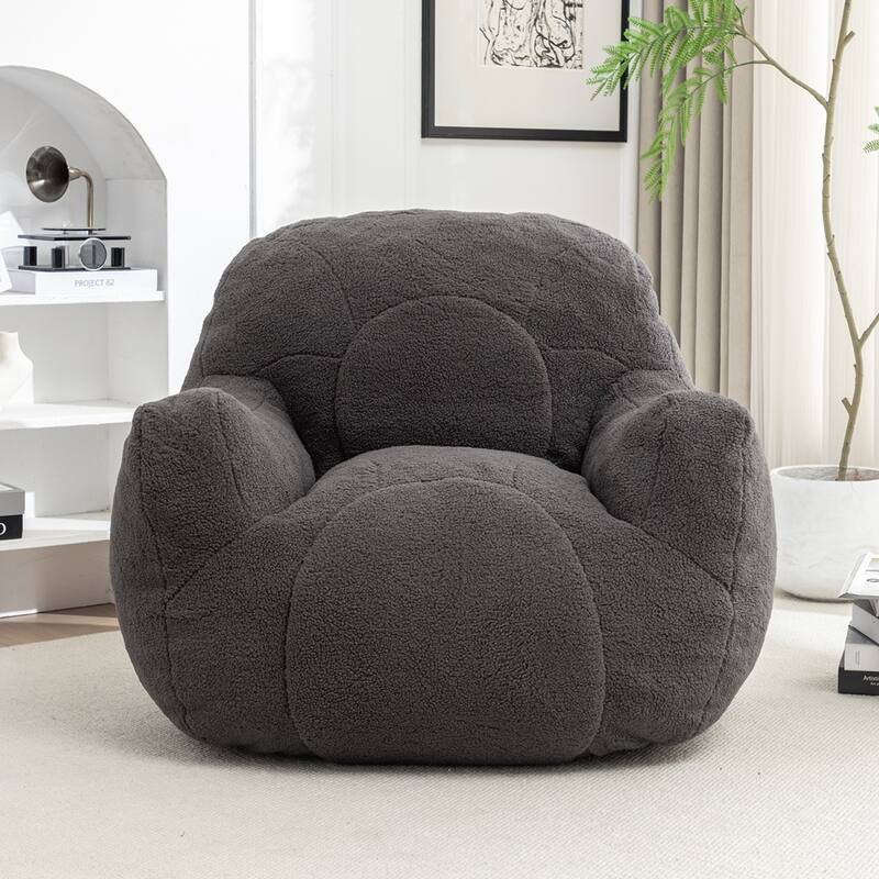 Apartment Living Room Bean Bag Chair with Tufted Soft Stuffed Filling