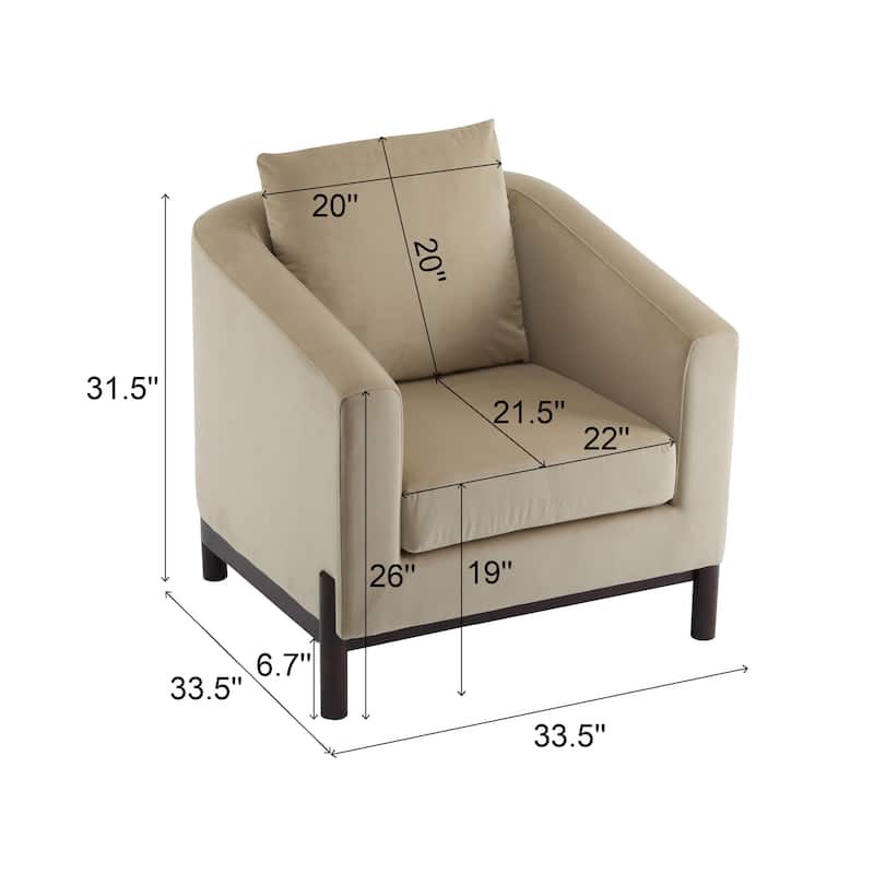 Smyrna Upholstered Barrel Club Chair by Christopher Knight Home