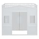 preview thumbnail 38 of 77, Modern Wood House Loft Bed with Ladder and Wardrobe