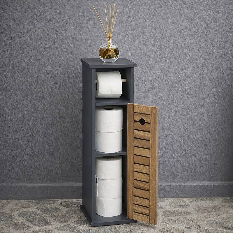 Toilet Paper Storage Cabinet with Dispenser Toilet Organizer - 7.2'L x 7.2"W x 29.9"H