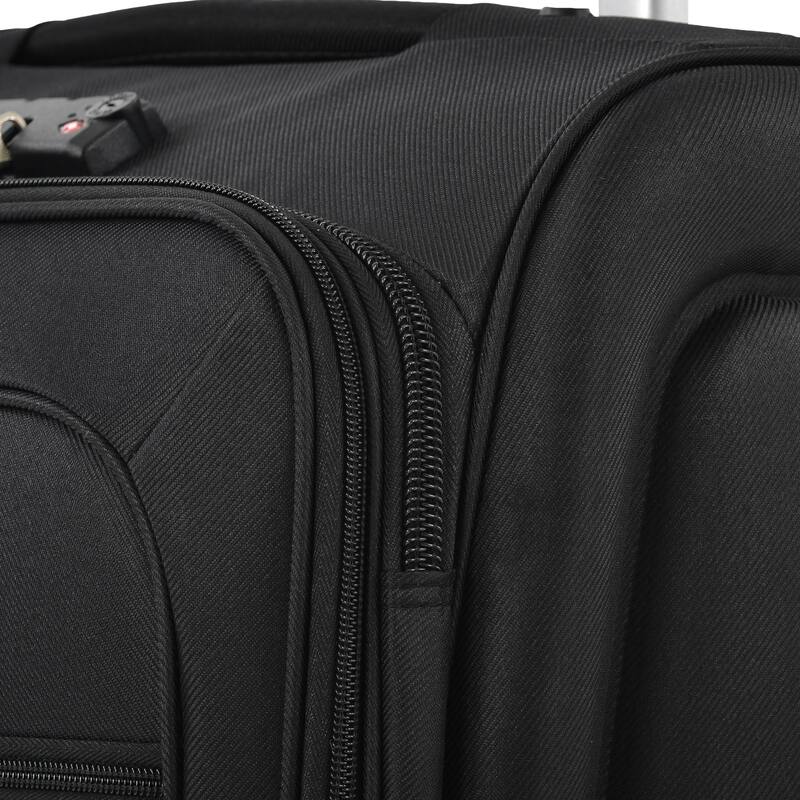 Merax 3 Piece Set Softside Luggage Sets with Spinner Wheels, Expandable Softshell Suitcase Set with Telescopic Handle