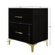 preview thumbnail 23 of 24, CraftPorch 3 Piece Bedroom Nightstands Set Velvet Upholstered Bed