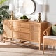 preview thumbnail 1 of 22, Vivan Natural Rattan Storage Cabinet - 3-Drawer Handwoven Wicker Accent Cabinet with Interior Shelving and Elevated Base