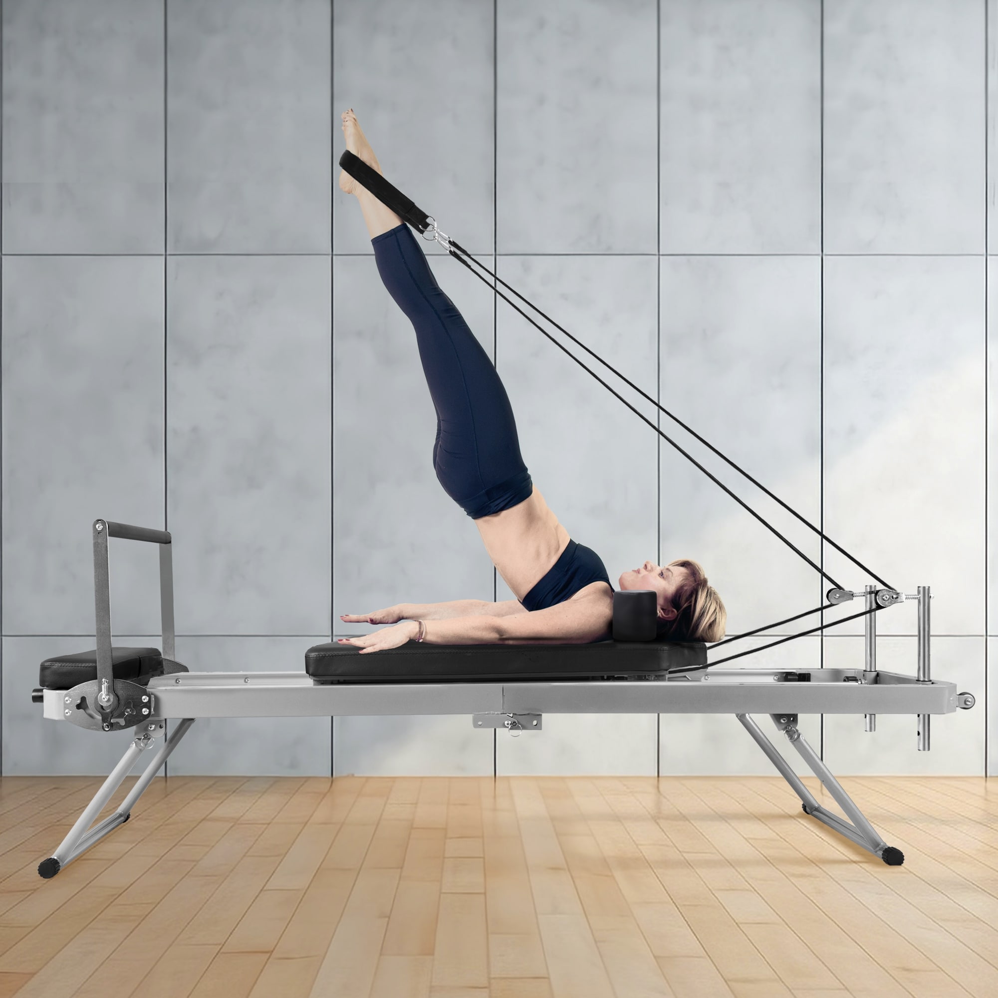 PUDLVA Pilates Reformer for Household Exercise Yoga Equipment,  Multifunctional Folding Yoga Bed, Pilates Bed Fitness Equipment, Adjustable  Intensity : : Sports & Outdoors