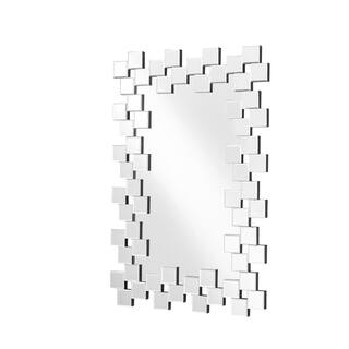 Sparkle 47 in. Contemporary Rectangle Mirror in Clear