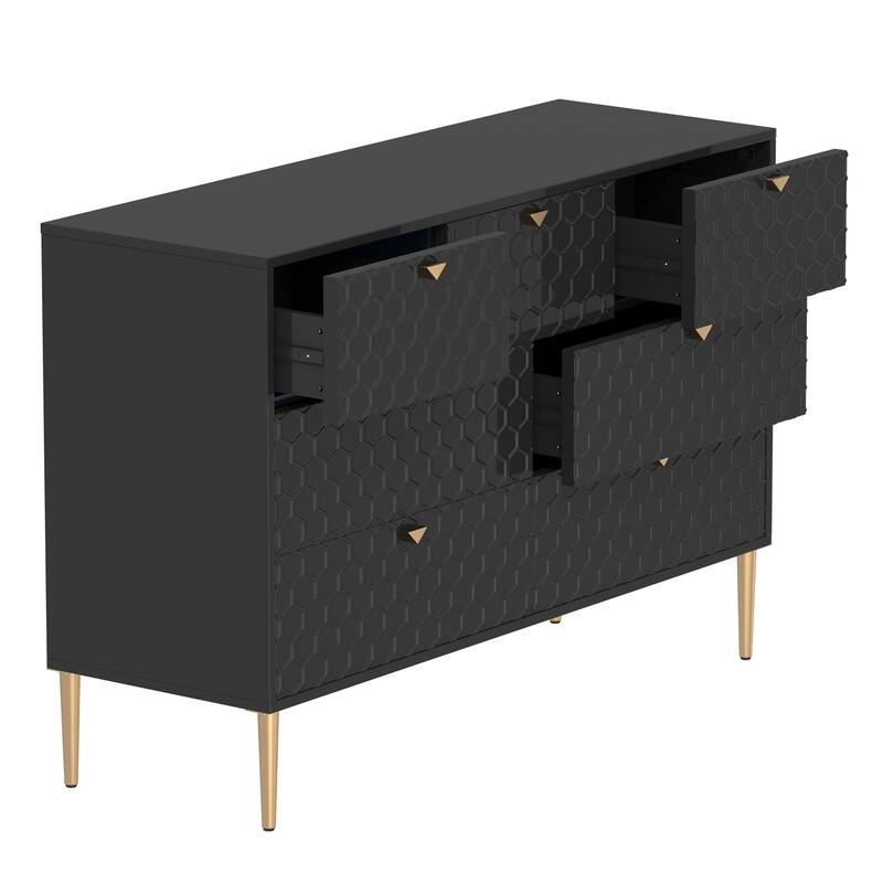 Modern 7-Drawer Storage Cabinet: Solid Wood Organizer For Bedroom, Office & Entryway - Versatile Contemporary Design