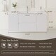 preview thumbnail 67 of 76, Wall-Mounted Bathroom Vanity with White Solid Surface Top