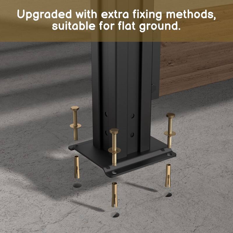 VEIKOUS Versatile 4-Sided Wooden Privacy Panels, L-Shape or Straight Line Fence for Garden, Pool, AC Unit, and Trash Enclosure