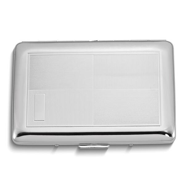 Curata Silver-Tone Rectangle Design Business Card Case - Bed Bath ...