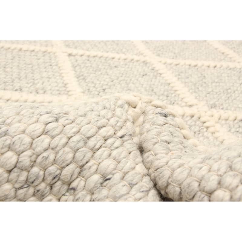 ECARPETGALLERY Braid weave Sienna Cream Wool Rug - 4'11 x 7'11