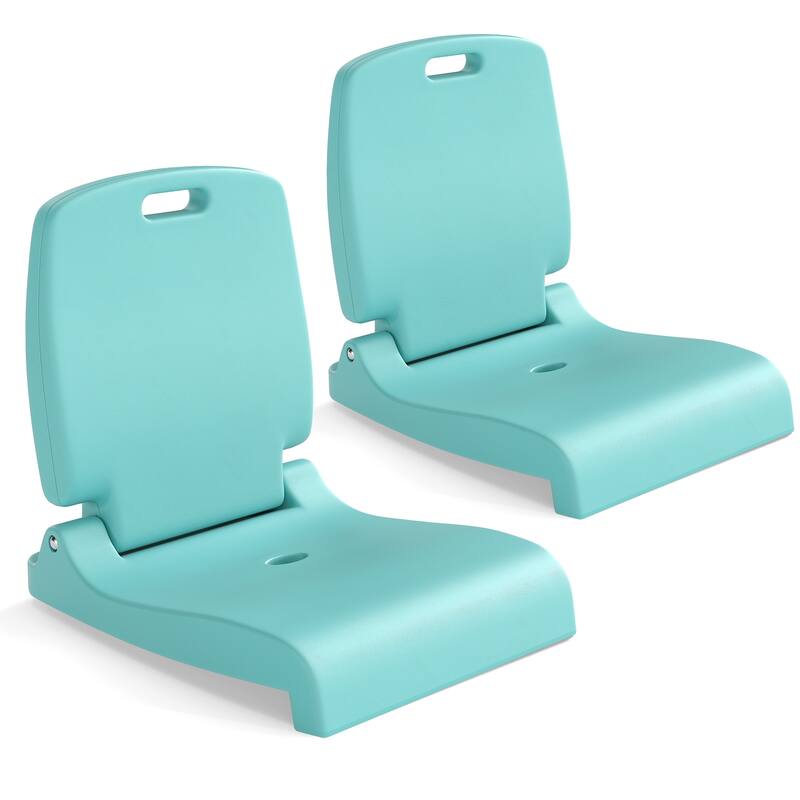 Gymax 2PCS Poolside Chairs for Edge of Pool Foldable Outdoor Pool