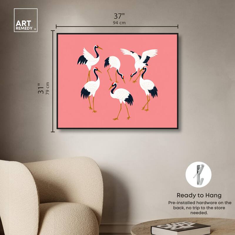 Crane Chorus Canvas by Art Remedy