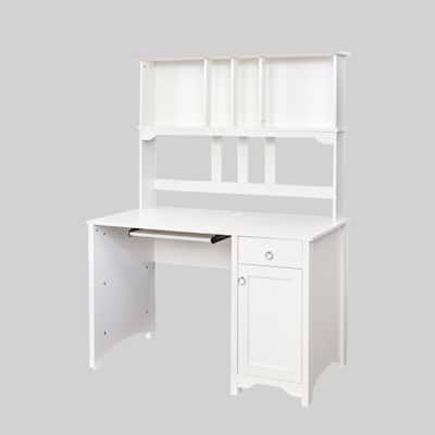 Modern Computer Desk with Storage Shelves, Drawer, and Cabinet, Ideal for Home Office or Study