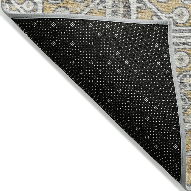 Machine Washable Indoor/Outdoor Traditional Eclectic Chantille Rug