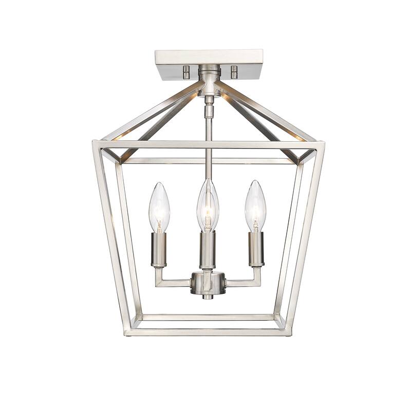 Millennium Lighting 4 Light Semi-Flush Ceiling Mount Fixture - Satin Nickel