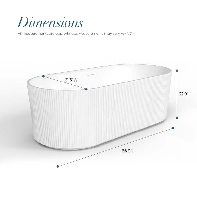 Linyi Freestanding Acrylic Soaking Bathtub