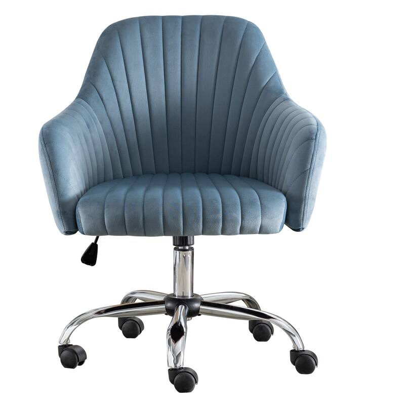 Modern Velvet Home Office Leisure Desk Swivel Chair with Adjustable Height